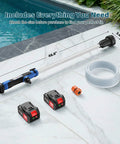 Cordless Stick Water Transfer Pump With 6.5 Ft Extended Hose, Dual 4000mAh 21V Batteries, Makita Compatible, 720 Gallons Per Hour