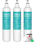 Three-pack of AquaCrest water filter replacement for InSinkErator F 1000 F 2000 F 3000 with activated carbon, NSF ANSI 42 certified