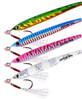 High Strength Vertical Saltwater Jigging Jigs 60 To 150g Glow With Assist Hook Fast Fall Lead Lures For Deep Sea Angling