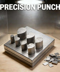 Drop Shaped Die Cutter Set With 7 Pieces In 45 Steel For Jewelry Making and Crafting, displayed on a table with cuttings