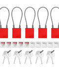 Lockout Tagout Cable Lock With Quick One Way Locking For Instant Isolation Industrial Safety Padlock With Two Keys