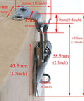 Beefy Heavy Duty Stainless Steel Toggle Latch Set For Cabinets And Boxes 90 Degree Box Latch Hardware dimensions and details