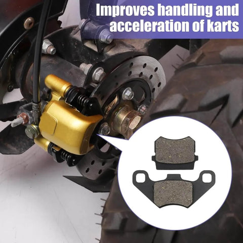 Go Kart Brake Master Cylinder Caliper Bolt On Kit With 69 Inch Hydraulic Hose For Coleman KT196 GK200 196cc 6.5HP Replacement Parts Includes Bleed Air Instructions Powersports Caliper Assembly installed on wheel