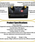 Slick Desktop 3D Printer Filament Extruder And Recycling Rig control panel with temperature and speed adjustment knobs.