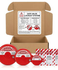 3 Piece Gate Valve Lockout Kit With Nesting Loto Covers For 1 Inch To 6.5 Inch Handles No Fuss ABS Valve Lock Covers And PVC Danger Tags