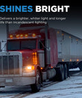 H6054 Standard Go To Multi Purpose Light Bulb Replacement Box Of 1 illuminating a red truck on snowy road