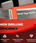 Diamond core drill bit for concrete, 2-inch, wet only, 1-1/4-7 thread, roof-top tooth, Amazon Tools