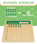 Montessori Math Board For Multiplication And Division Hands On STEM Wooden Educational Toy showing division exercise with beads