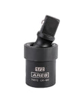 Rugged Half Inch Drive Impact Universal Joint For Cordless Electric And Pneumatic Wrenches With Corrosion Resistant Manganese Phosphate Coating Laser Etched ID And Spring Loaded Detent Ball, 1/2in CR-MO