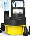 Reliable Submersible Sump Pump Equipped With A Beefy One Horsepower Motor And 3500GPH Flow Rating For Pool Covers And Basement Drains in yellow housing.