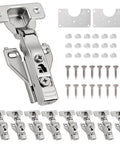 All In One Soft Close Cabinet Hinges Kit For Half Inch Overlay Face Frame Cabinets With 105 Degree Concealed Hinges 10 Pack