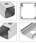 Dual Hole 16mm Aluminum Push Button Station Box With PG7 Cable Gland Heavy Duty Enclosure for DIY Electrical Projects, multiple views