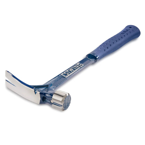 Framing Hammer 19 Ounce With Rip Claw Milled Face And Shock Reduction Grip Magnetic Nail Starter For One Handed Nailing Durable Carpenter Tool Built For Framing And Rough Construction, side view on white background.