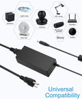 36V 4A 144W Power Supply Adapter For LED Lights Printers And Laser Engravers shown with universal compatibility devices