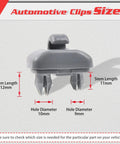 Diagram showing Audi Inner Sun Visor Clips Two Pack Upgrade For A3 A4 A5 S3 S4 S5 TT Q3 Q5 And More Fits 10mm And 9mm Hole Sizes.