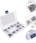 Stainless Steel Serrated Lock Washers Set With Internal And External Teeth 400 Pcs Assortment in clear divided box