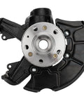 Front Left Wheel Hub Bearing And Steering Knuckle Assembly For VW Beetle Cabrio 2010 And Beetle 1998 To 2010 Golf 1999 To 2010 Jetta 1999 To 2005 Driver Side Replacement OEM Grade Heavy Duty Easy Install, front view