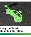 Portable Electric Vehicle Charger Cable Organizer Bag Featuring Slick Glide Zipper And Water Resistant Oxford Fabric To Keep Your Cords Tidy Protected And Totally Job Ready For Any Urban Commute, displaying waterproof fabric and water droplets.