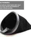 Leather Welding Helmet Neck Protector With Press Fit Seal Long Design Cut To Size Easy Install Steel Reinforced Mount
