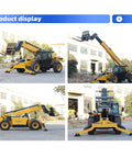 Industrial Rock Solid Telescopic Handler Forklift With Seven To Ten Meter Reach Boom And Smart Safety System For Serious Hauling And Quick Tool Hook Ups, showcased in multiple angles.