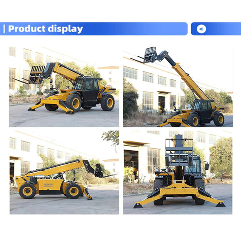 Tough As Nails Heavy Duty Telescopic Handler Forklift With Smart Safety Interlocks Extendable Boom Sleeve Up To Ten Meters, side view.