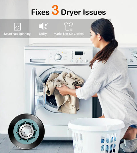 Kill The Dryer Groan With This Upgraded Drum Roller Kit 2 Pack Featuring Heavy Duty One Piece Bearings And OEM Tri Rings For Whisper Quiet Spin Replaces WPW10314173 349241T 8536974 Fits Like A Champ with dryer fixing three issues