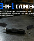 Top Shelf Screwdriver Kit Featuring NonMagnetic Screws And Precision Bits For RayBan Meta And Oakley Meta Smart Glasses with 3-in-1 cylinder design.