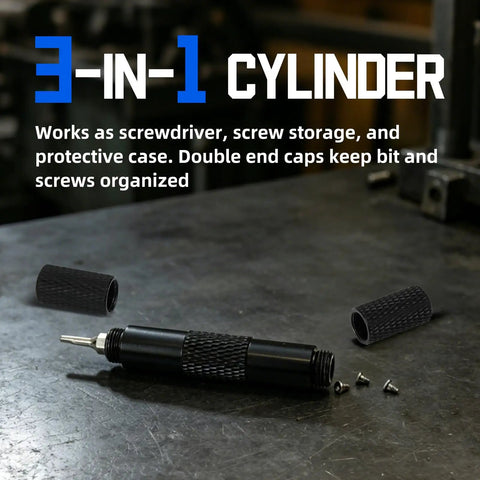 Top Shelf Screwdriver Kit Featuring NonMagnetic Screws And Precision Bits For RayBan Meta And Oakley Meta Smart Glasses with 3-in-1 cylinder design.