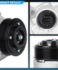 Heavy AC Compressor With Clutch For Toyota Corolla Matrix Scion Xb Pontiac Vibe 2.4L Oem Direct Swap close-up showing pulley and connector.