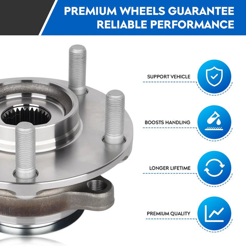 Front Wheel Bearing Hub Assembly For Nissan Sentra 2.5L Only Excluding 2.0L Engines Fits 2008 To 2012 Sentra close-up view