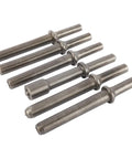 Set of 6 steel chisels from Heavy Duty Pneumatic Air Rivet Hammer Kit with 7 Pieces Smoothing Chisels, Steel Construction, Includes 6 Heads And