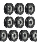10Pcs U625ZZ Nylon Pulley Bearing Set With U Groove Ball Bearings 5x20x7mm Shielded Nylon Races GCr15 Chrome Steel ABEC3
