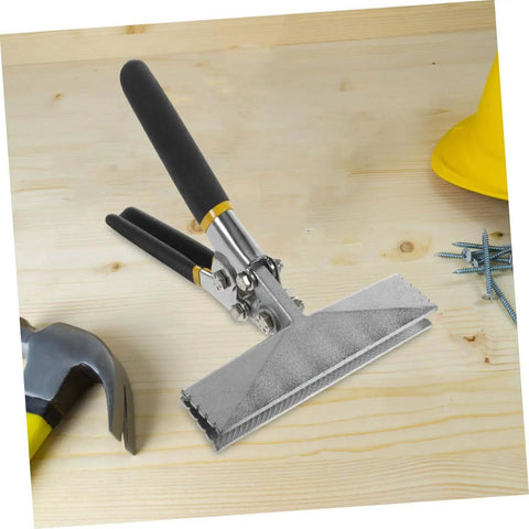 Hand Seamer Tool With Straight Jaw Bender for metal bending on wood table, ergonomic design, heat-treated vanadium construction