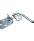 Heavy Duty Zinc Plated Steel Straight Stake Latch Set 30 Pack for Utility Trailers Fences and Gates angled view of steel latch
