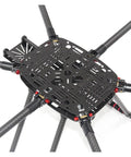 Full Carbon Fiber FPV Frame Kit For ZD850 Pro With Foldable Arms And Unflappable Landing Gear, top view of chassis.