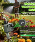 Smart Garden Sprinkler Timer For Hose Systems With Rain Delay And Auto Watering For Lawn And Garden, easy manual watering mode