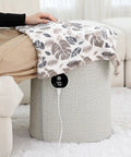 Under Desk Leg Warmer For Office Comfort With Five Second Heating And Eight Speed Settings 360 Degree Fully Enclosed Heating Foldable Portable Electric Warmer In Pink For Desk Travel Or Dorm Cozy Warmth.