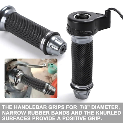 22mm Electric Bike Throttle Grip For E-Bikes And Scooters, No Speed Control, ABS And Metal Construction, Universal Fit On 0.87 Inch Handlebars, Titanium Color