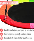 Ultra Strong Saucer Swing 40 Inch For Backyard Fun, 900D Oxford waterproof seat, red and black design, sturdy build