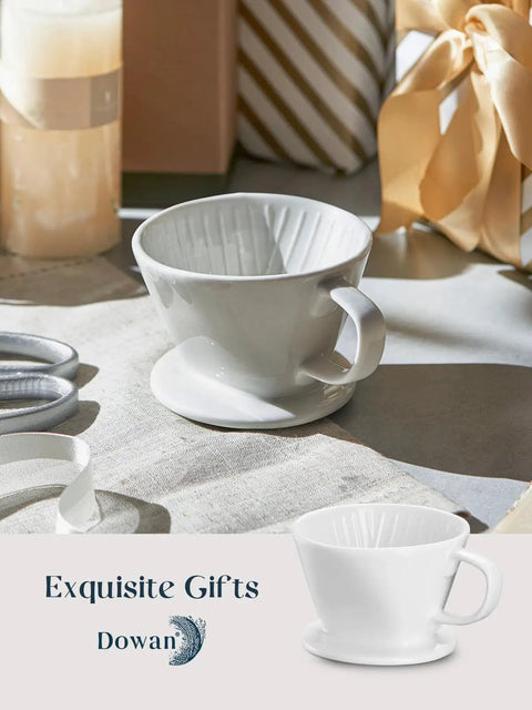 Porcelain Pour Over Coffee Dripper Non Electric Hands On No Fuss Manual Brew Maker For Single Cup Brews Ceramic Coffee Filter Stand