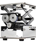 Smooth Electric Lift Table With High 10kg Capacity And Adjustable Scissor Base For Lab Or Office Use, close-up of scissor mechanism.