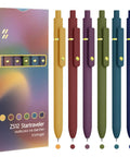 Colorful Gel Pen Set, 6 Pack Fine Point 0.5mm Colored Ink Pens For Journaling, Note Taking, School And Office, Vintage Gold Finish