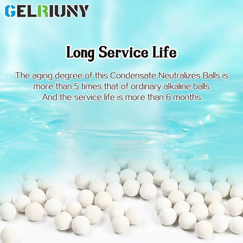 Condensate Neutralizer Refill Media Twin Pack 6.6 Lbs Two Bags With 7 to 8 mm Beads, Turns PH 8 to 10 and Reduces COD Through Adsorption, Great For Daily Use. white beads