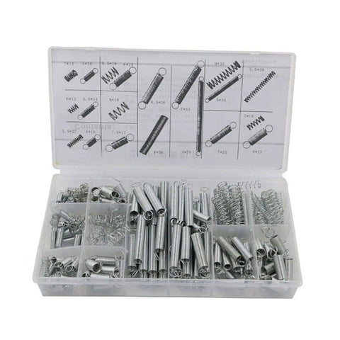 Top Tier 200 Piece Steel Spring Assortment Kit With 20 Different Sizes For Home Repairs Heavy Duty Metal Springs Essential Tool For Pros And DIYers, open case