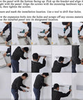 Installation process of Foldable Stainless Steel Wall Mount Storage Shelf And Fold Down Table for kitchen or bathroom.