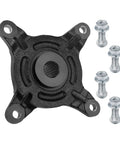 Front Wheel Hub And Studs Forged Steel Bearing Assembly Trail Ready Direct Bolt Upgrade For Ranger Utv black hub plate with silver bolts.