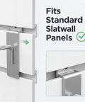 12 Pack Slatwall Hooks 12 Inch Silver Metal Brackets for Retail Displays and Garage Storage Durable Slat Wall Hangers