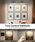 16 Inch Wall Mounted Picture Light With Slick Cct Dimming And Long Lasting Rechargeable Battery Paired With A Wireless Remote focusing on touch and remote controls.