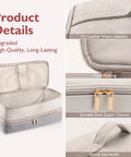 Travel Hair Dryer Case With Double Layer Storage Fits Revlon And Most 110V Dryers Flexstyle Airwrap Fusion Brush And Styling Tools Built To Last On The Go Organizer Bag, featuring open interior, water-resistant PU leather, and dual zipper.