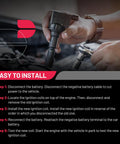 Hands installing ignition coil into Nissan engine bay, step-by-step guide overlay with ignition coil set details for Altima Rogue Sentra Versa Frontier Tiida 2.5L engines 2007-2018 NV200 2013-2014 Infiniti QX60 2014-2017 replacement coil packs for reliable spark and smooth performance plug n play.